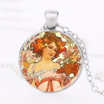 Art Nouveau Jewellery by Alfons Mucha: Women´s Necklace - 8 in SILVER