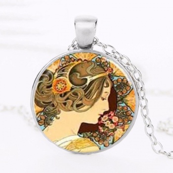 Art Nouveau Jewellery by Alfons Mucha: Women´s Necklace - 5 in SILVER