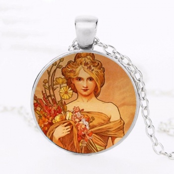 Secesní šperk Alfonse Muchy: dámský náhrdelník - 7 ve STŘÍBŘE