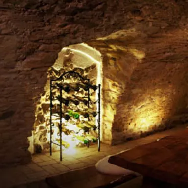 Weinverkostung mit mährischer Musik in der Tschechischen Republik: im Keller oder bei den Pferden